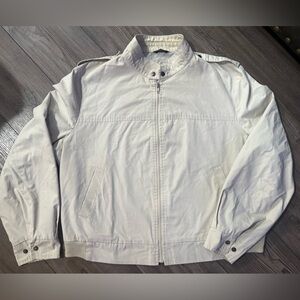 Vintage 80s Casualcraft Hickory Actionwear Cream Jacket Men’s 45R USA Made